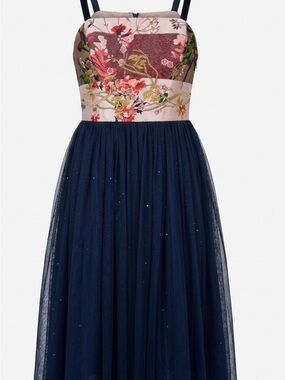 maeve sleeveless fit & flare mini dress A-line Lace Sleeves Satin Wedding Dress